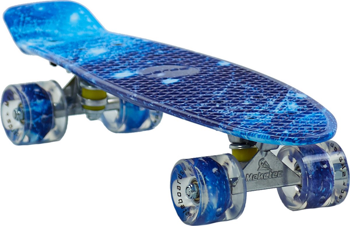 2Cycle Skateboard - Roues LED - 22,5 pouces - Imprimé Blauw