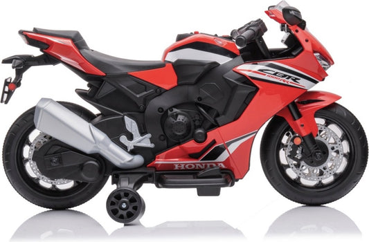 " Moto électrique Kinder Honda CBR 6V - Rouge avec Roues d'entraînement - Le cadeau de Noël parfait pour les petits Motorfans! "