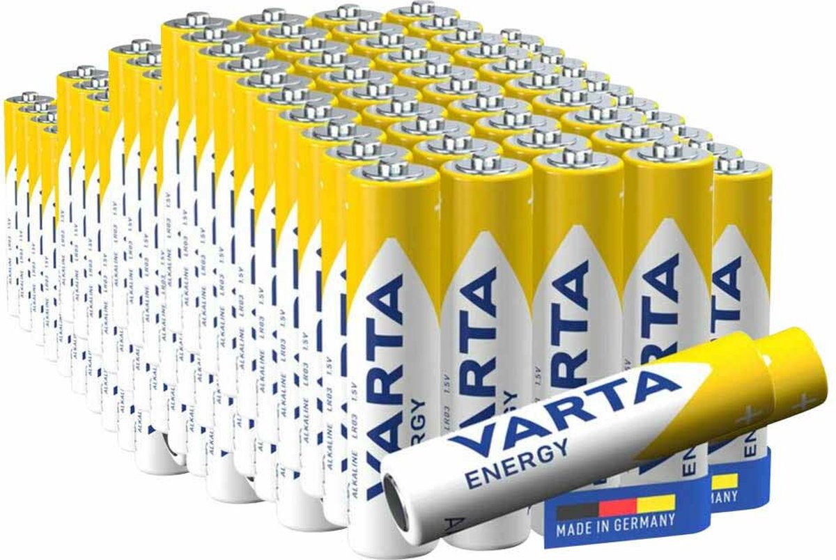 4x piles alcalines Varta Energy AAA 40 pièces