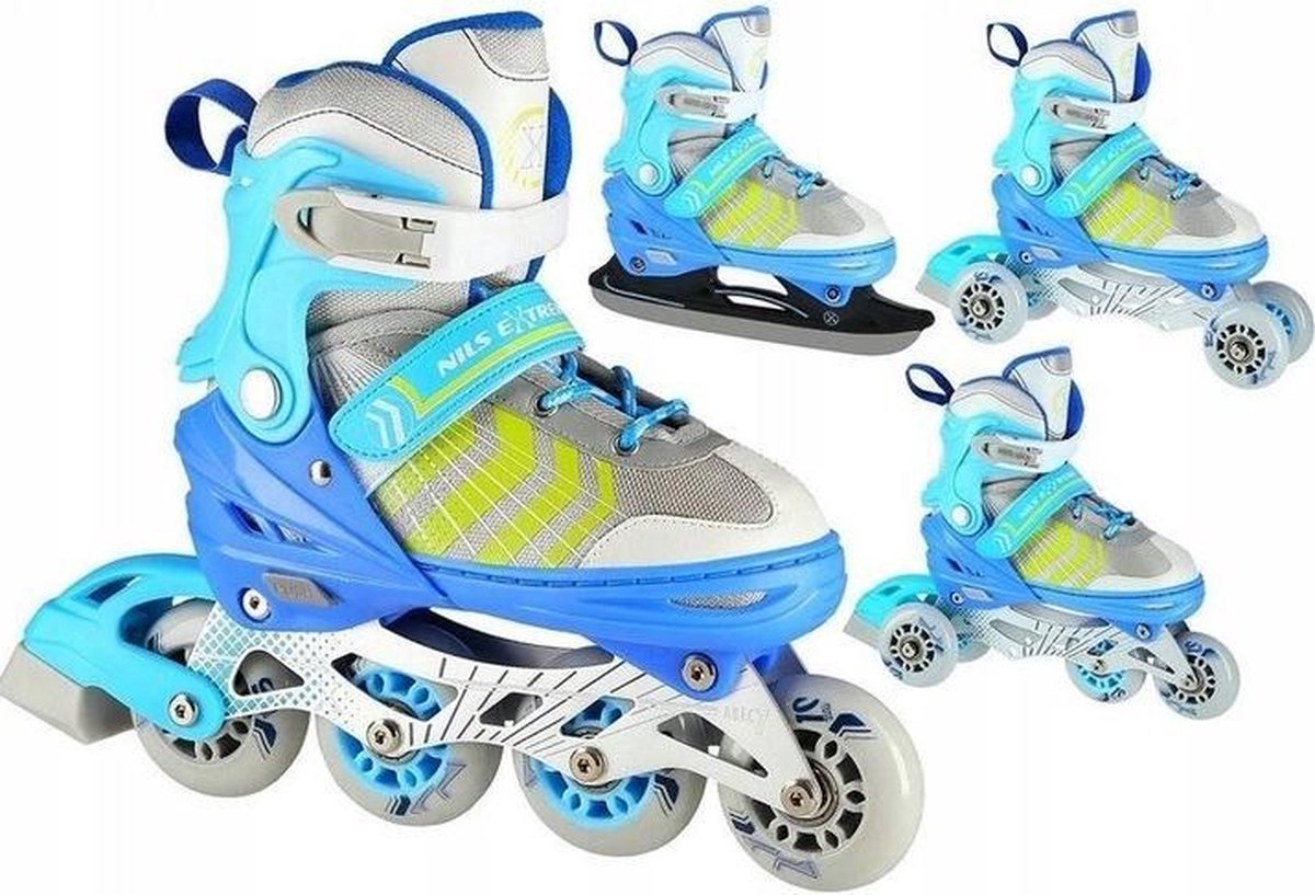 4in1 Nils - Extreme - rollers / patins / patins à roulettes Couleur : Blauw Taille : 34-38