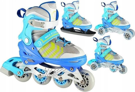 4in1 Nils - Extreme - rollers / patins / patins à roulettes Couleur : Blauw Taille : 34-38