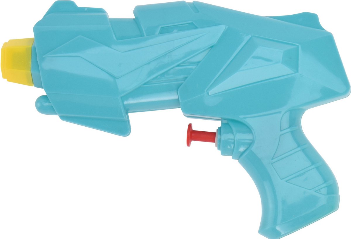 1x Mini pistolets à eau / pistolet à eau bleu de 15 cm jouets pour enfants - jouets à eau en plastique - petits pistolets à eau