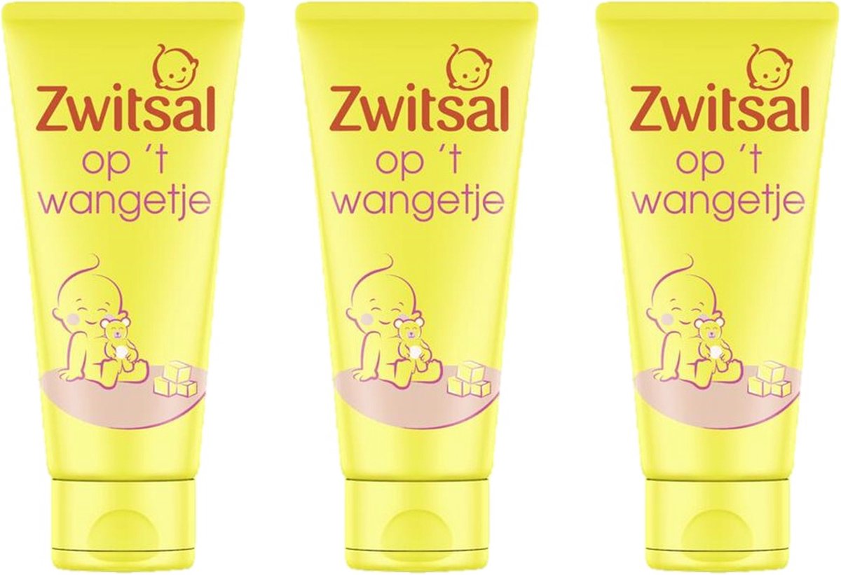 Zwitsal - Crème Visage - Op 't Wangetje - 3 x 100ml - Value Pack