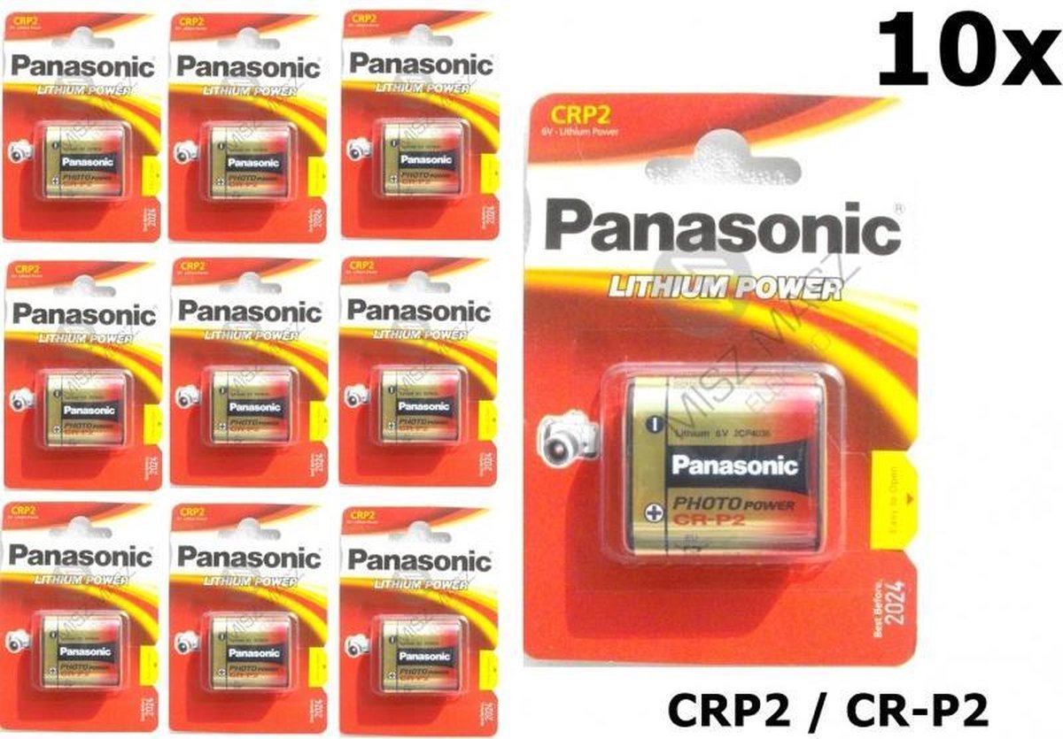 10x Blisters Panasonic LITHIUM Power CRP2 CR-P2 blister de batterie