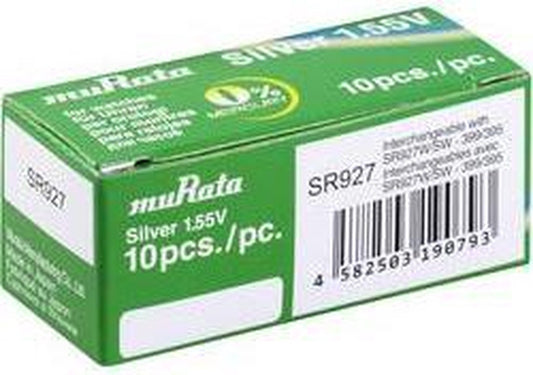 395 Pile Knoopcel Oxyde d'argent 1,55 V 52 mAh Murata SR927-PBWW 10 pc(s)