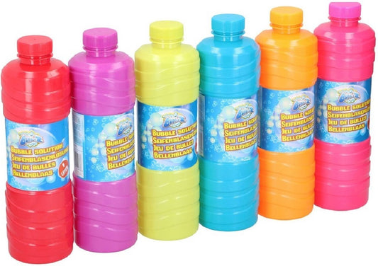 3x Recharge liquide pour bulles 1 litre - 1000 ml - Mélange pour bulles - Jouets d'extérieur - Bulles soufflantes