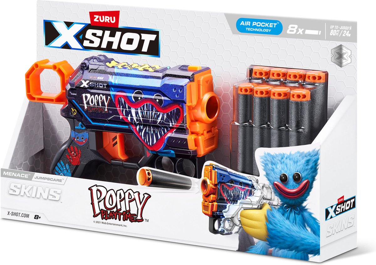 ZURU - XSHOT - Skins Menace blaster - Skin Poppy Playtime(8 flèches) par ZURU