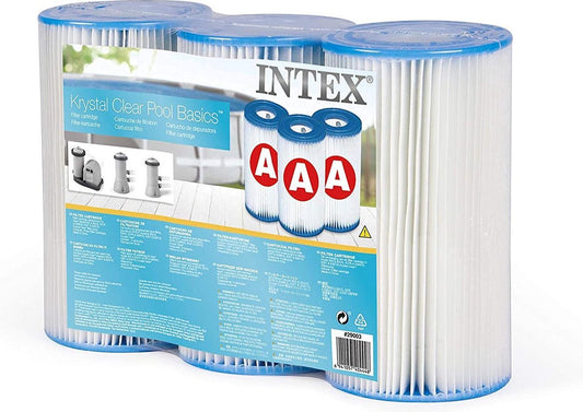 3x Cartouche filtrante pour piscine Intex A - Cartouche filtrante Type A - Filtres intex d'origine