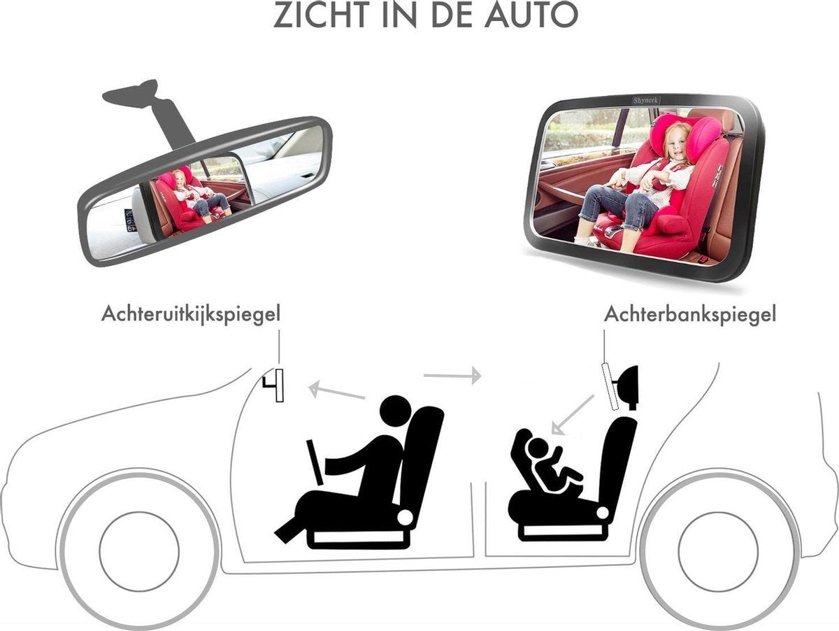 ABC et autres accessoires auto Rétroviseur de siège arrière pour bébé et enfants voyageant