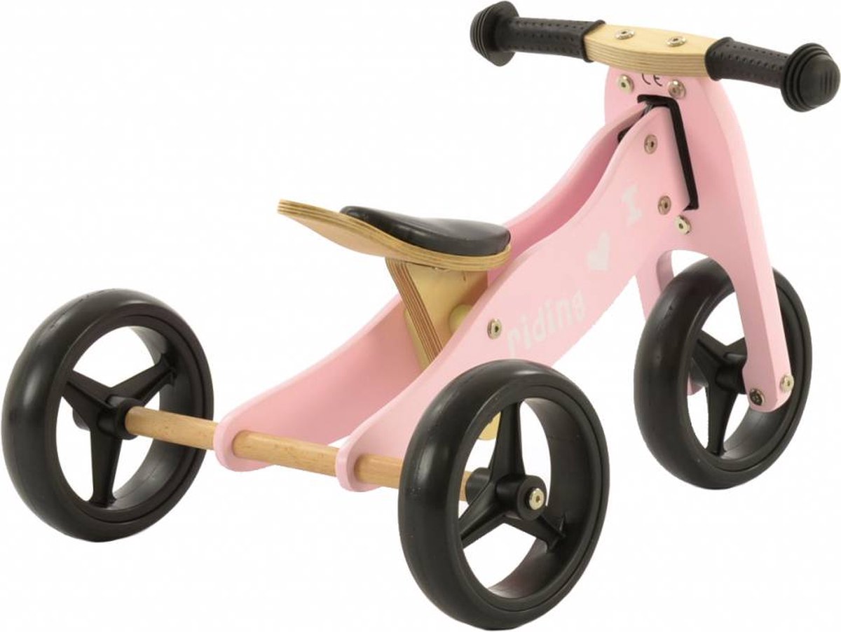 2Cycle Draisienne 2 en 1 - Tricycle - Bois - 1 An - Rose - Balance