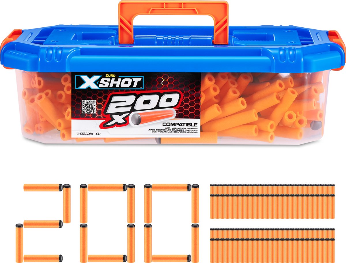 ZURU X- Shot Excel - Boîte de Opbergbox pour recharges de flèches Toy Blaster - 200 fléchettes