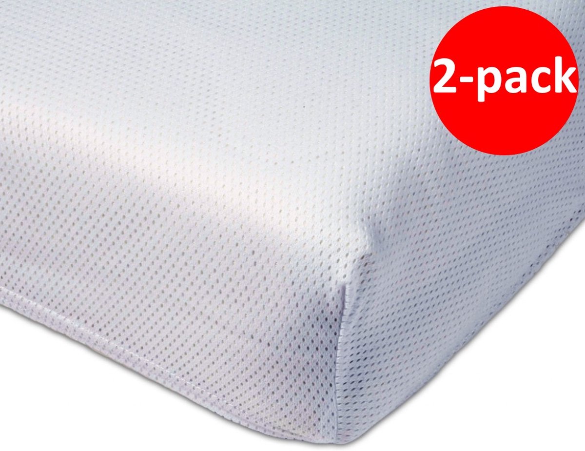 ABZ - Drap housse Airgosafe 60x120 cm DUO PACK - Blanc