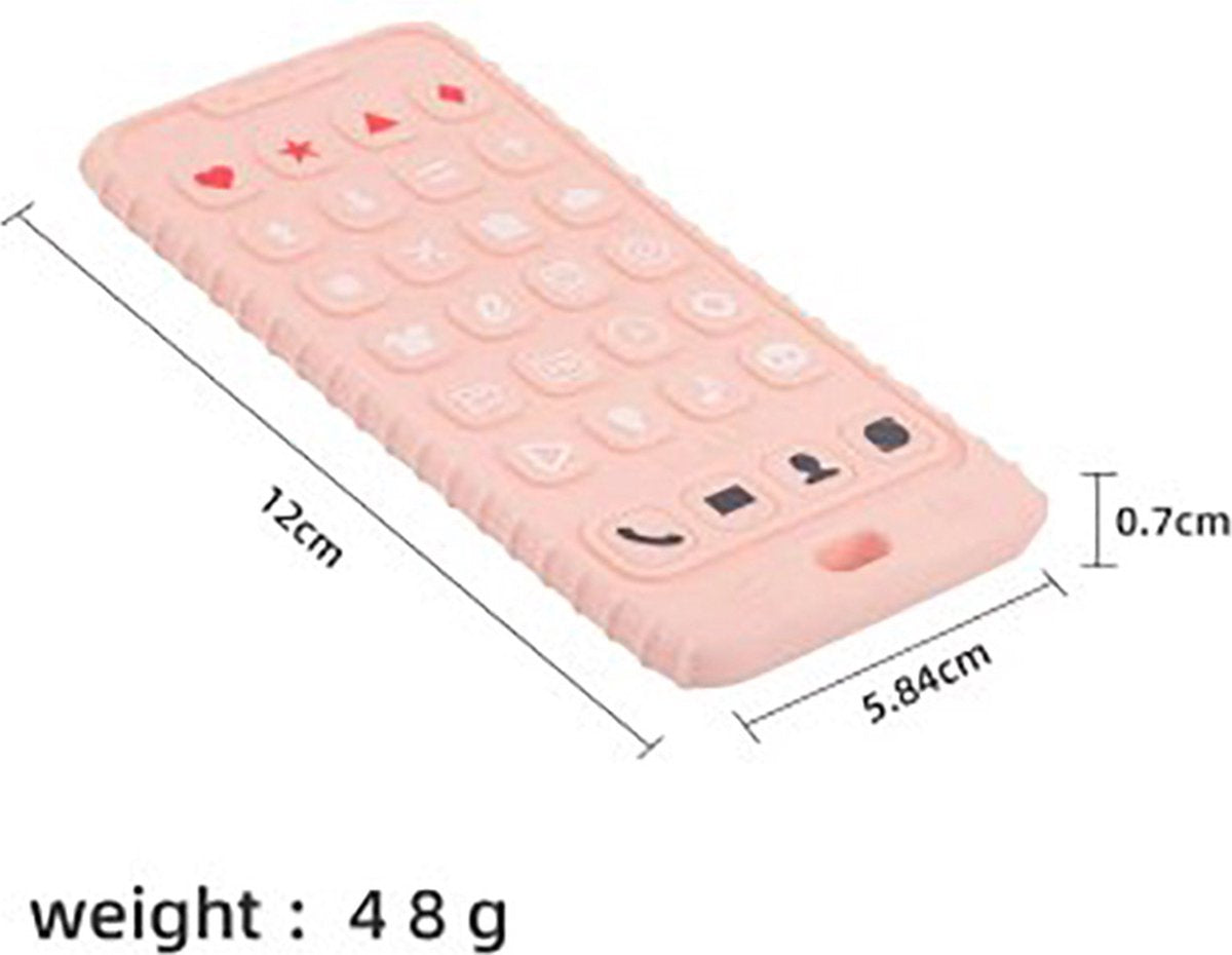 Actie4you® - Anneau de dentition téléphone - Télécommande - Jouet de dentition sans BPA - Cadeau Bébé - Flexible - Cadeau de maternité - Rose