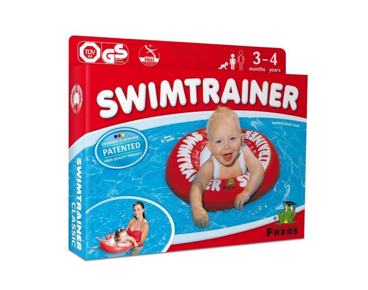 2 x SWIMTRAINER RED (de 3 mois à 4 ans) + POMPE À MAIN LIBRE (Homologation: CE - TüV- EN 13138-1: 2014)