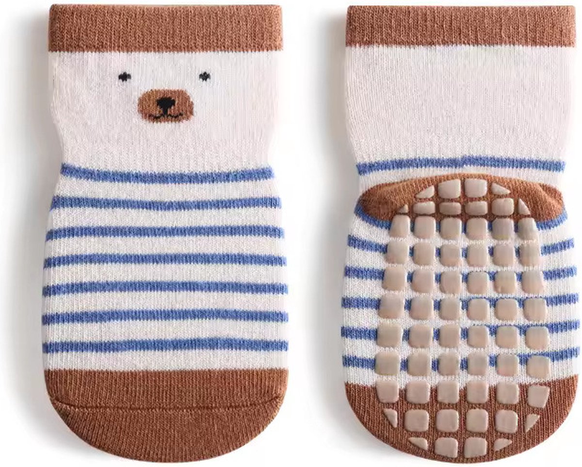 5 Paires de chaussettes antidérapantes - Fox Penguin Bear Dog - 1-4 ans