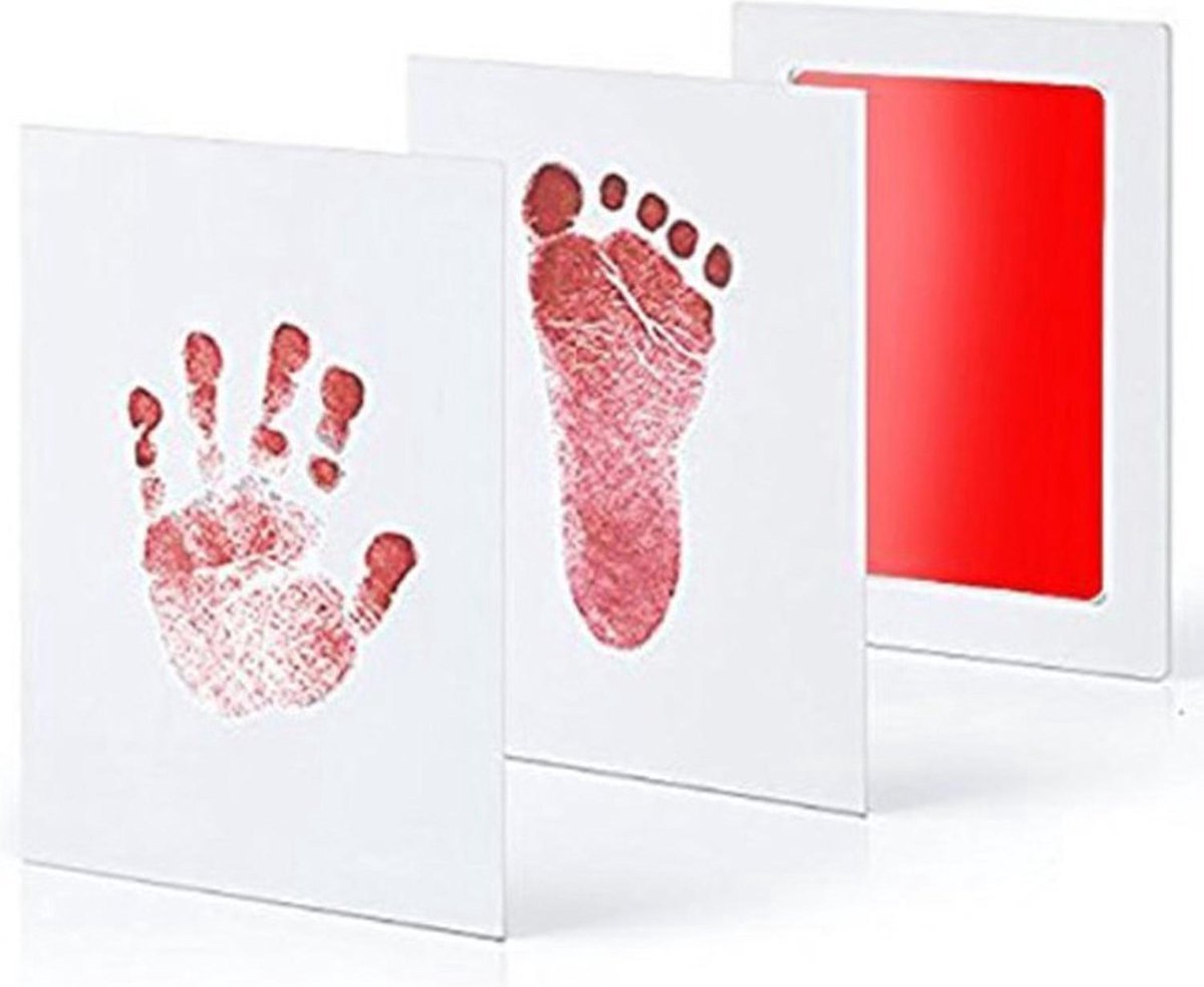 *** Bébé Handprint and Footprint - Rouge - de Heble® ***