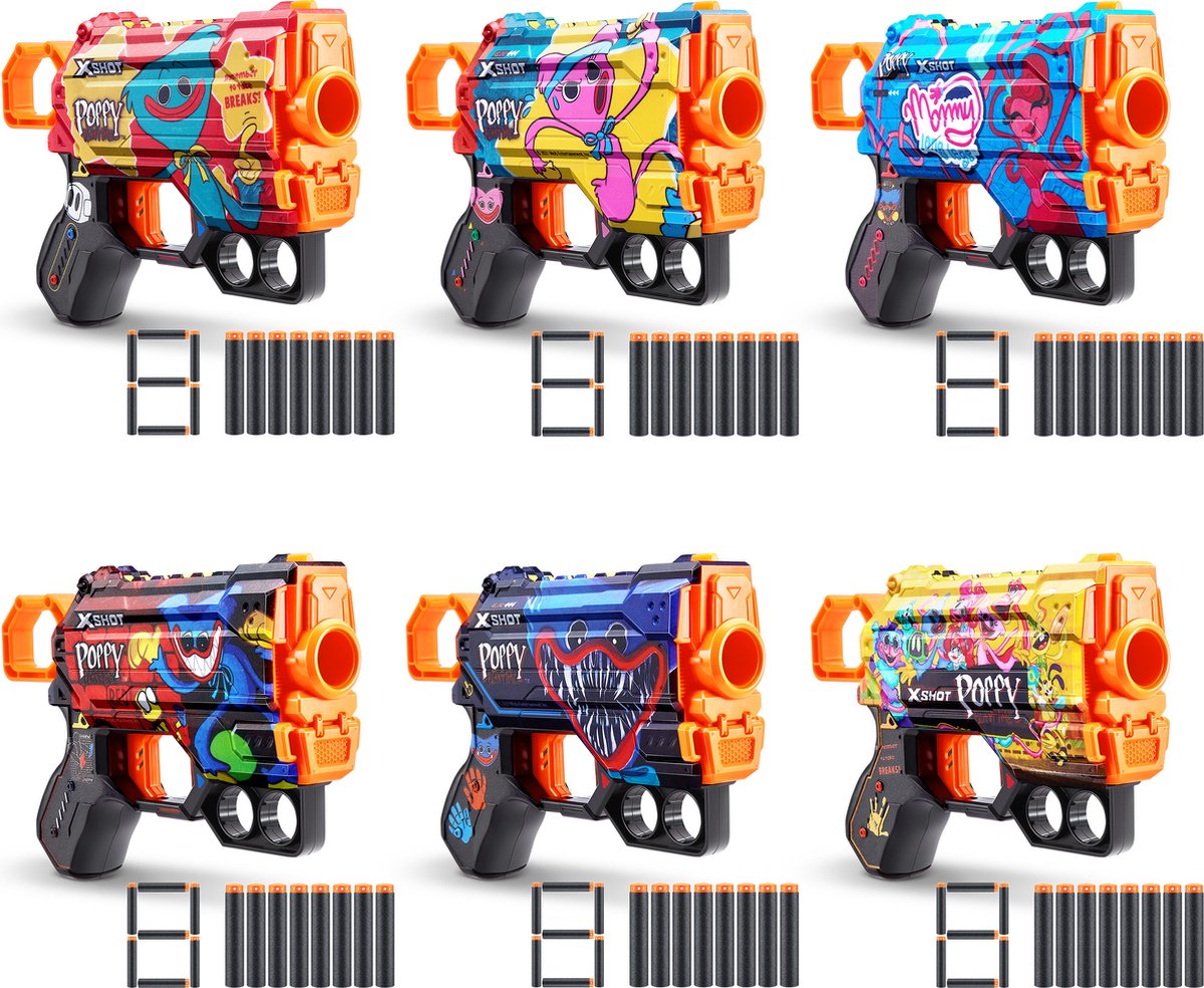 ZURU - XSHOT - Skins Menace blaster - Skin Poppy Playtime(8 flèches) par ZURU