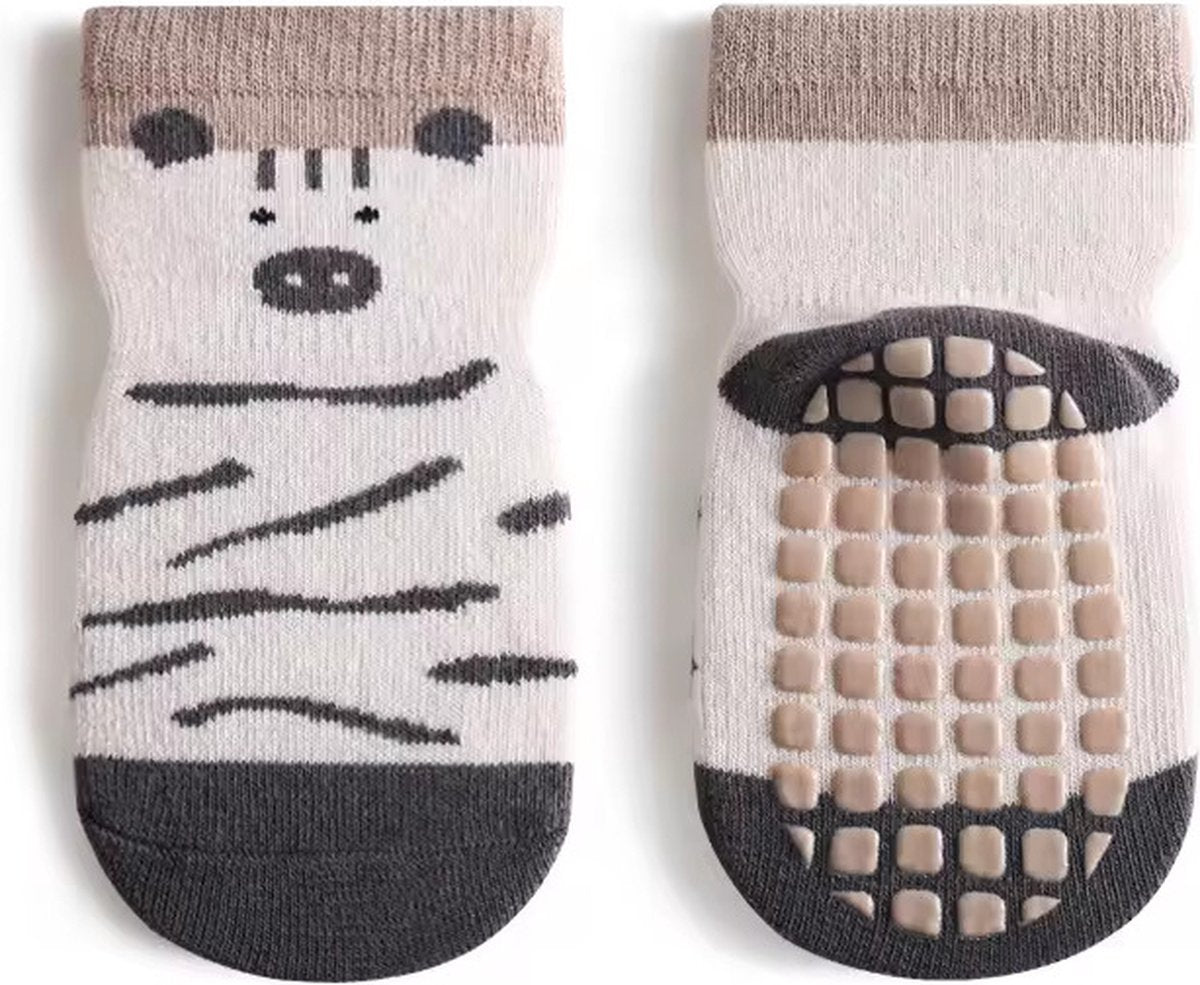 5 Paires de chaussettes antidérapantes - Fox Penguin Bear Dog - 1-4 ans