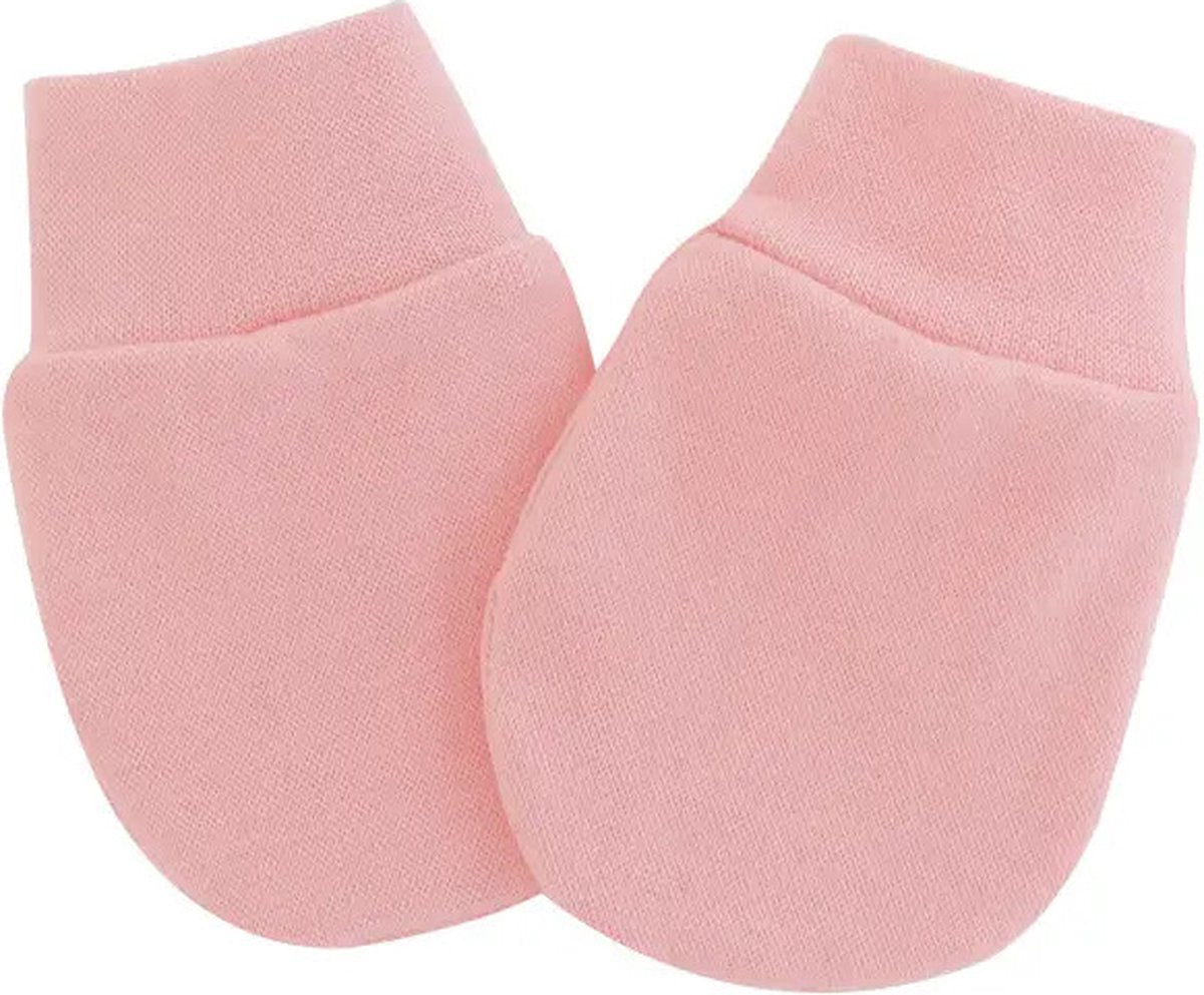 6 paires - Moufles anti-rayures Bébé - Rose Beige Mix - Moufles anti-rayures 0-2 mois