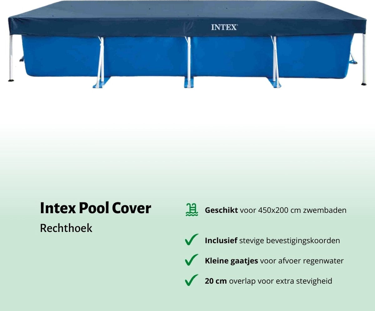 Accessoires de vêtements pour bébé pour piscine Intex Frame - 450x220x84 cm - Intex - 28273NP - Pompe de filtration de piscine - Bandelettes de test - Couverture - Filtres - Flotteur de chlore - Chlore