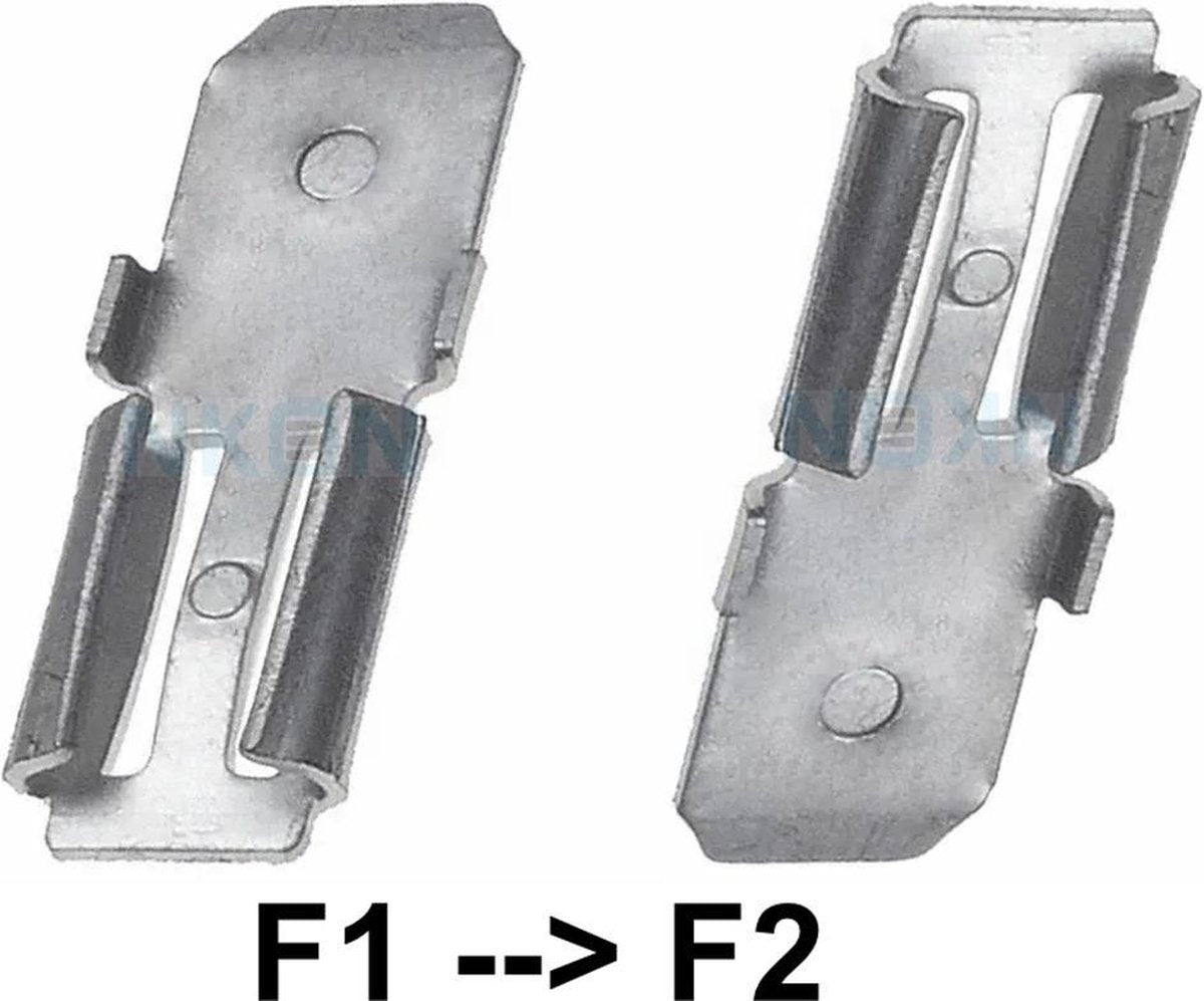 Adaptateur de serrage Borne pour batterie au plomb - de 4,74 mm à 6,35 mm (F1 à F2) - 2 pièces