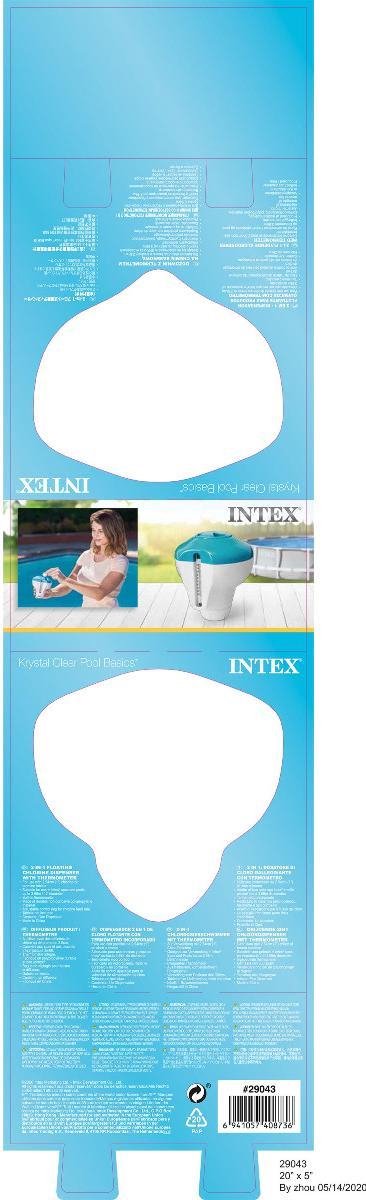 Accessoires de piscine distributeur de chlore flottant avec thermomètre - Distributeur de chlore