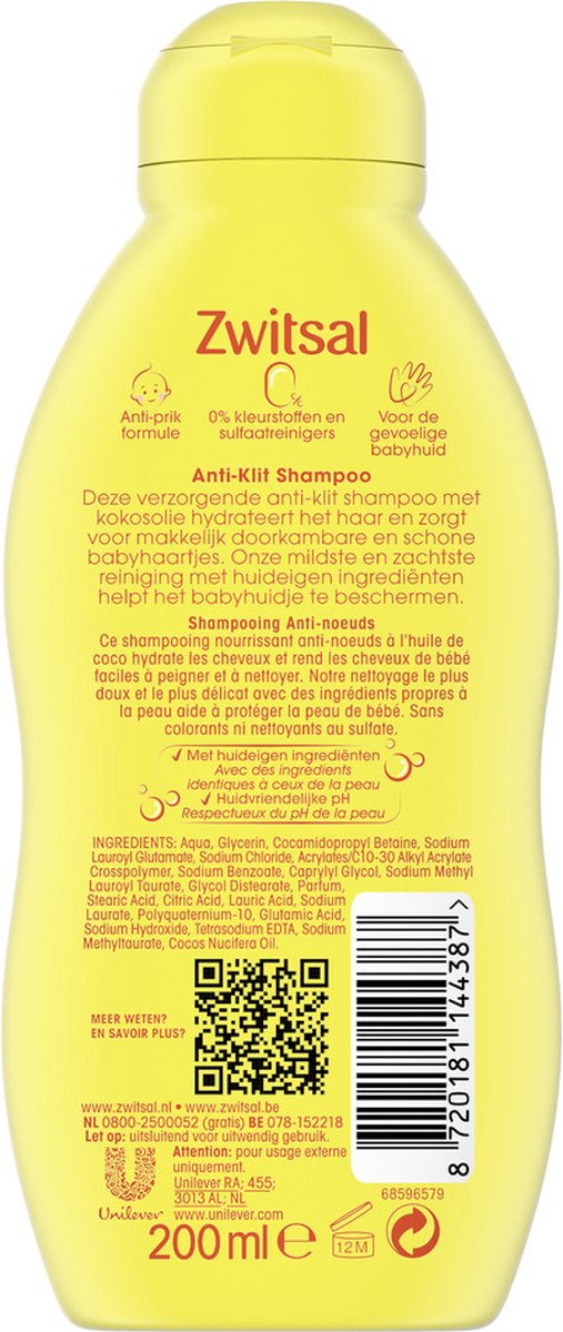 Zwitsal - Shampooing Anti-Enchevêtrement - 200ml