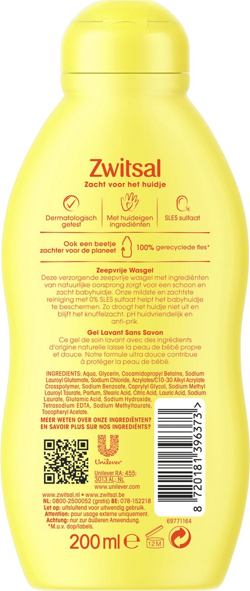 Zwitsal - Gel Lavant Sans Savon - 200 ML