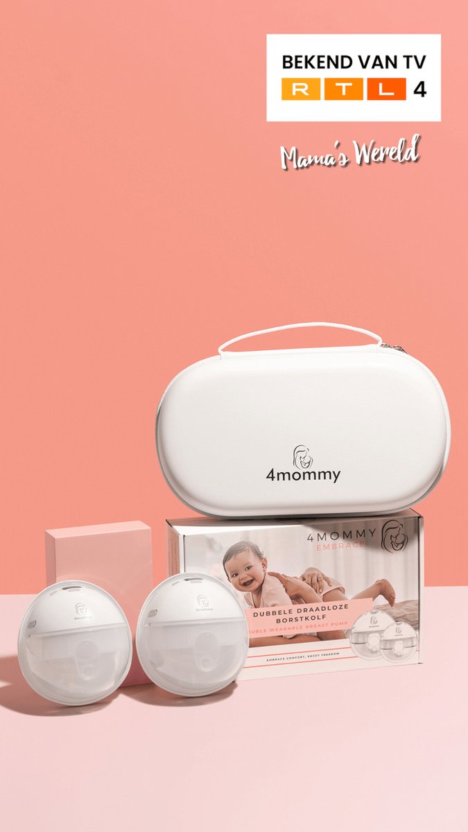 4mommy Embrace Combi Deal - Tire-lait double mains libres avec étui de rangement