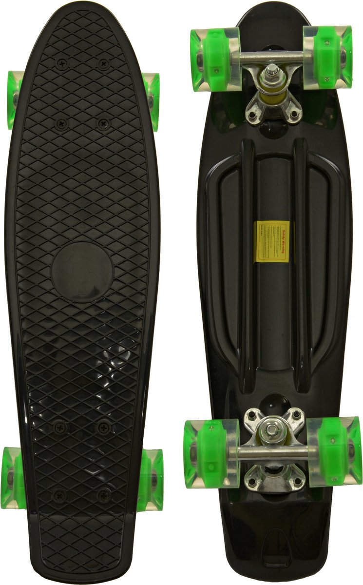 2Cycle Skateboard - Roues LED - 22,5 pouces - Zwart