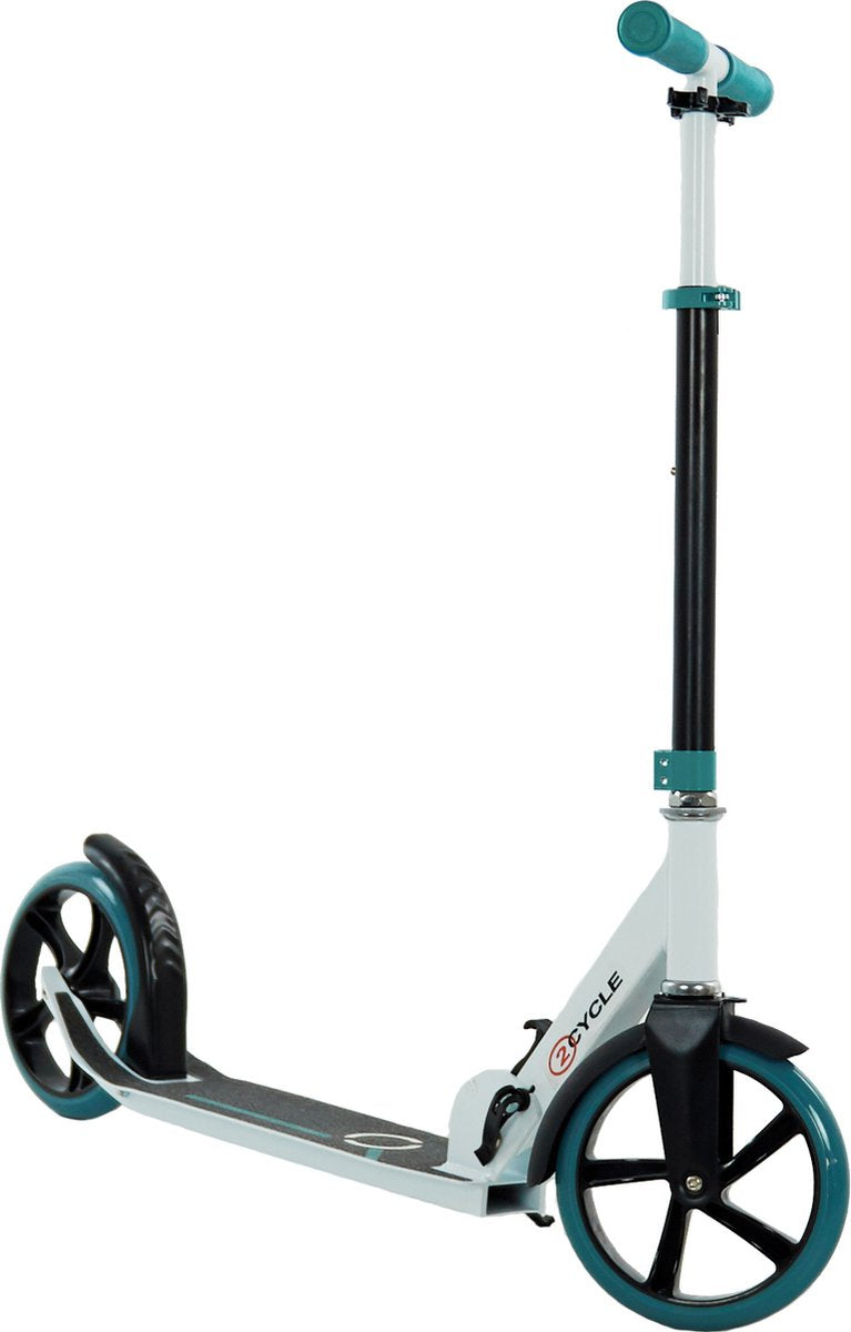 2Cycle Step - Aluminium - Grandes Roues - 20cm -Turquoise - Autoped - Trottinette