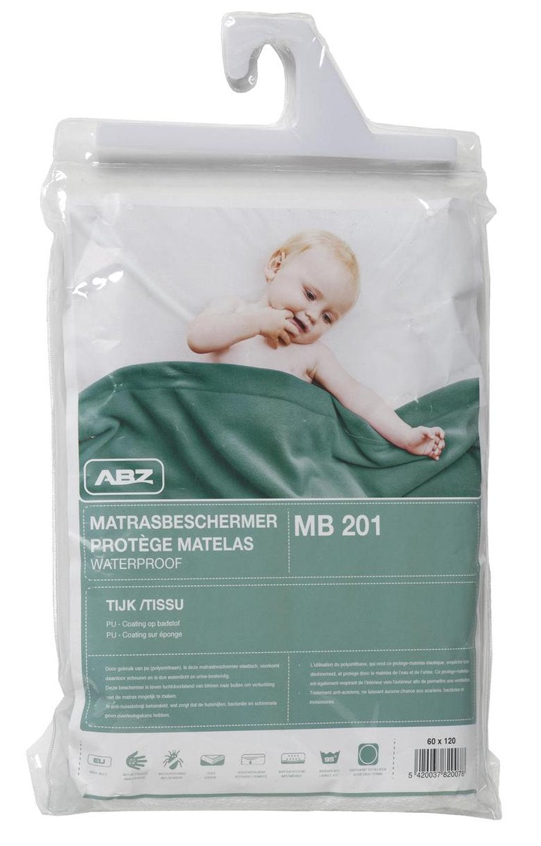 ABZ Drap housse imperméable 75 x 95 cm - Blanc