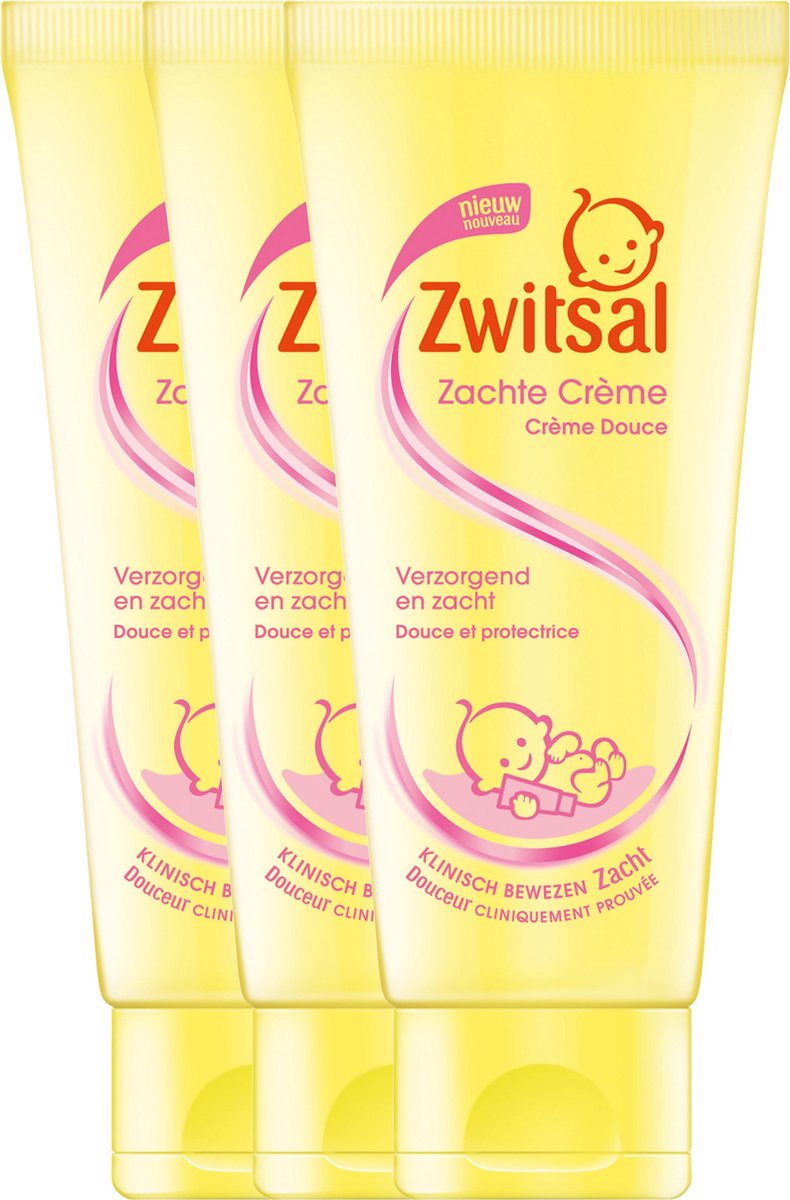 Zwitsal Baby Soft Cream - 3 x 100 ml - Pack économique