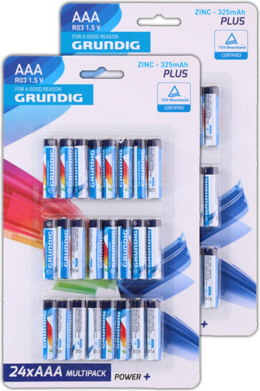 48x piles Grundig - AAA - alcalines - 1,5 V - pack économique - piles / batterie