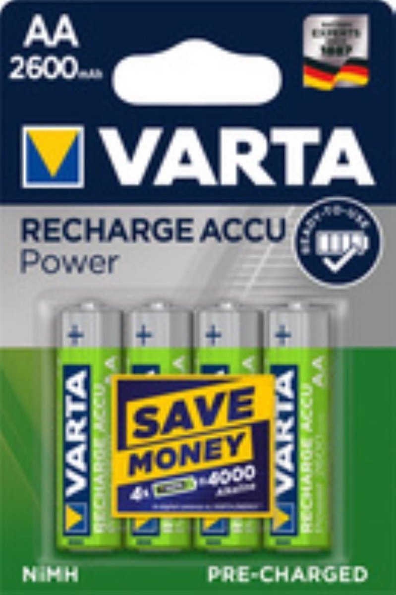 1x2 pile rechargeable Varta AA Ready2Use NiMH 2100 mAh Mignon - 2 pièces