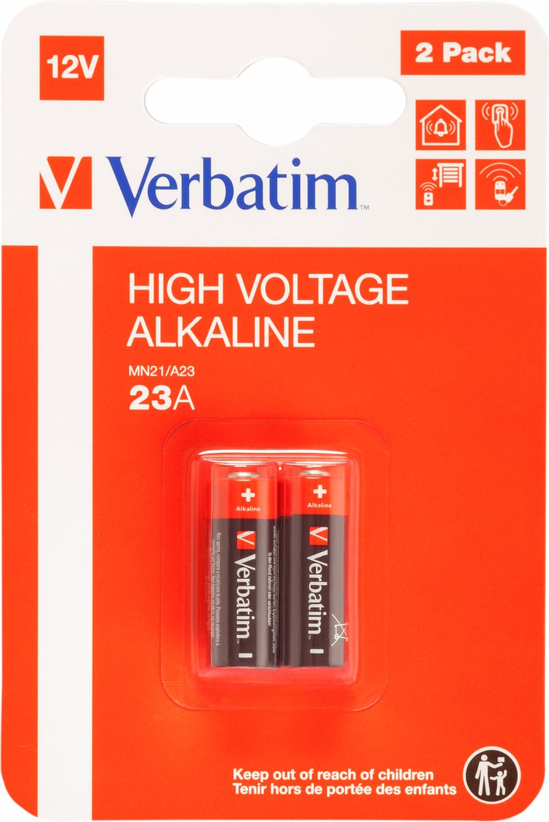 23A/MN21, 12 V, Alkaline, 10.6 x 28.5 mm, 7.9 g