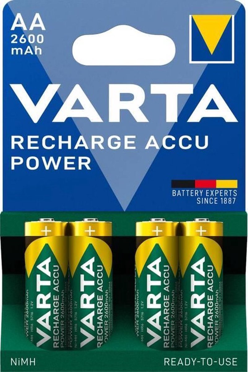 1x2 pile rechargeable Varta AA Ready2Use NiMH 2100 mAh Mignon - 2 pièces