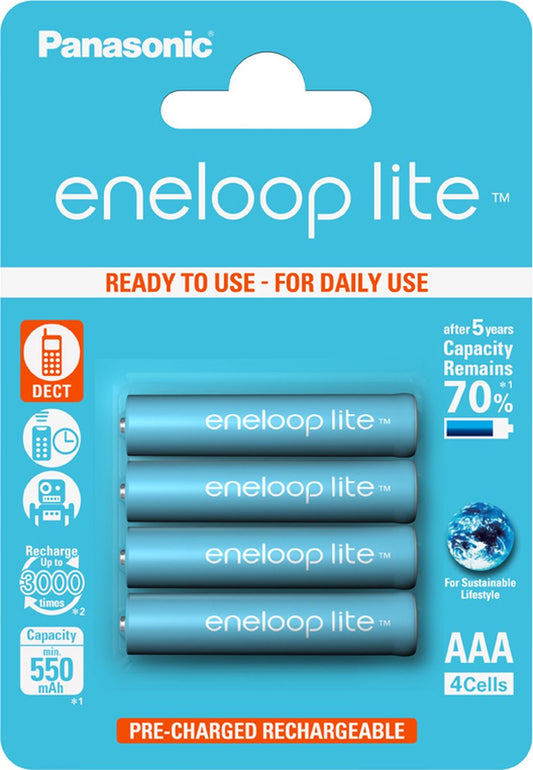 1x4 Panasonic Eneloop Lite Micro AAA 550 mAh