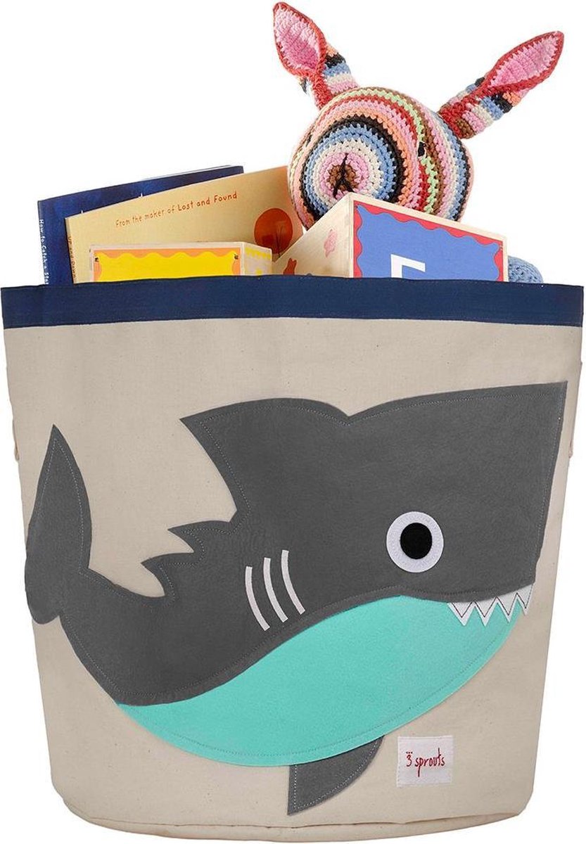 3 Sprouts - Jouets - Panier de rangement - Requin