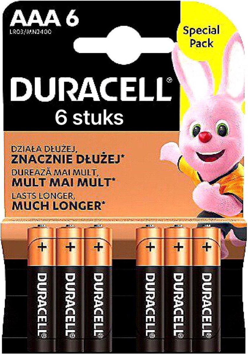 6 piles Duracell AAA