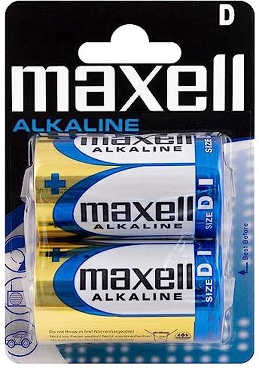 2x piles alcalines Maxell Alkaline LR20 / D