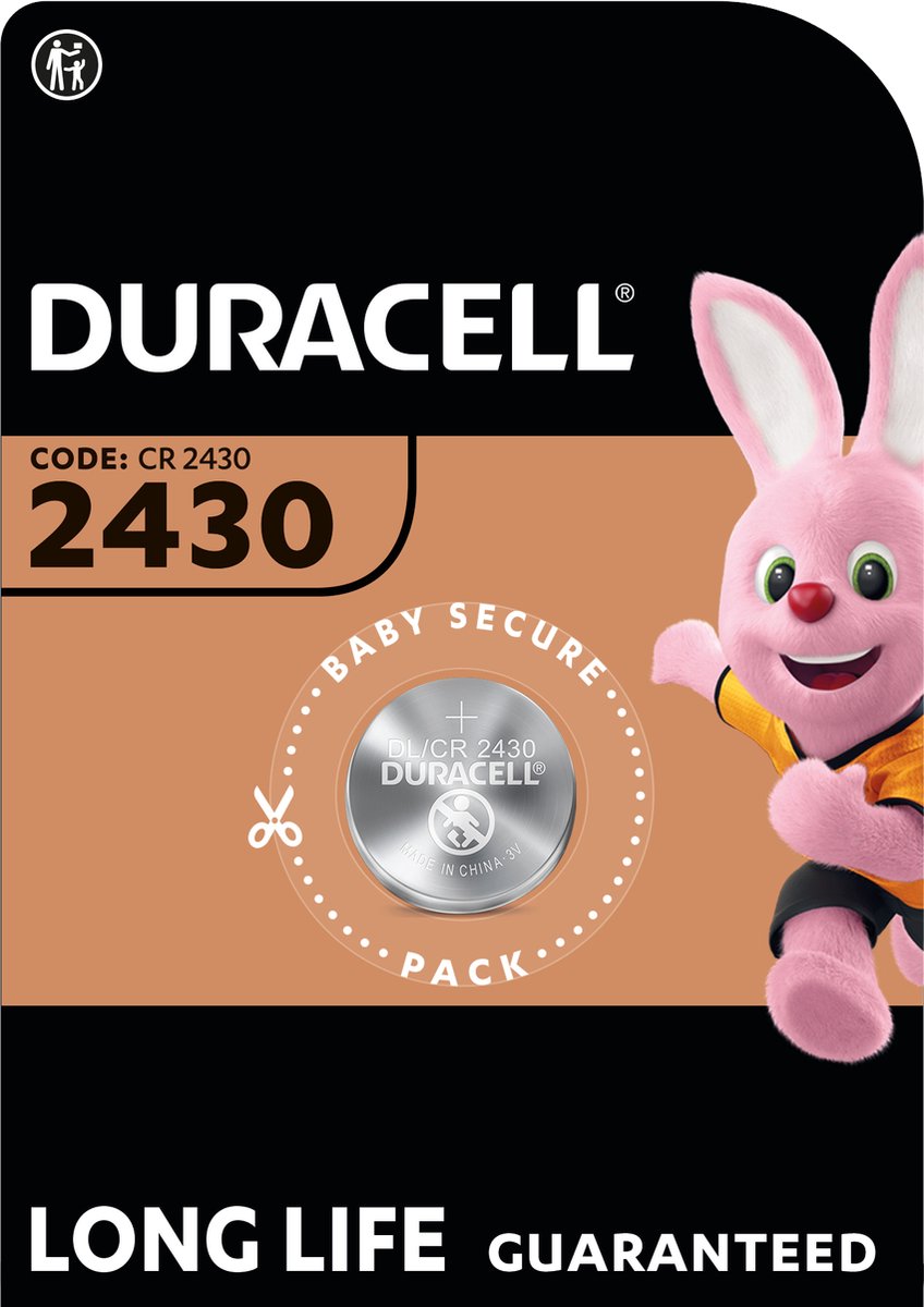 10 * 1 Duracell Lithium Cr2430 3V