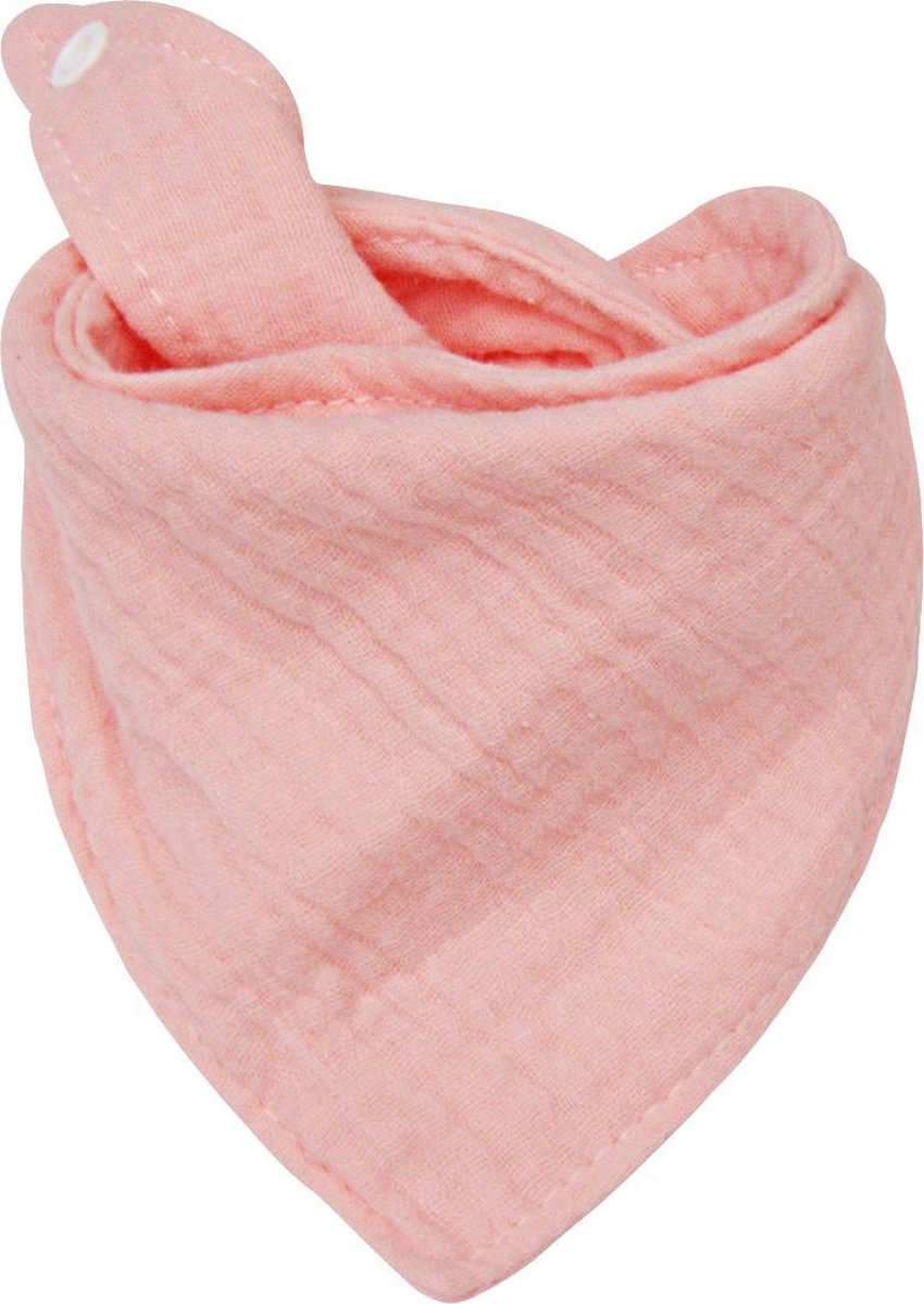 5 pièces Bavoirs bandana hydrophile - Rose uni - blanc gris - coton - bavoirs bave