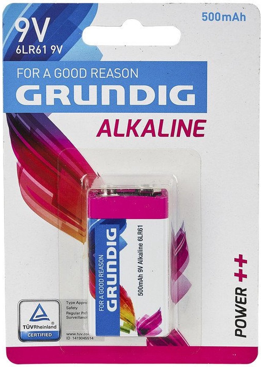 3x pièces Grundig V9 Plus pile alcaline - LR61 - 9 Volt Block batteries