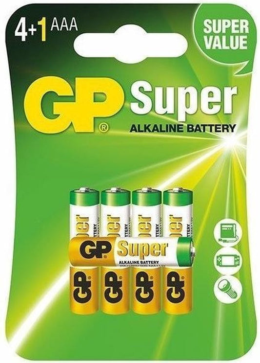 4 + 1 pile super alcaline AAA LR03 / 1,5 V GP