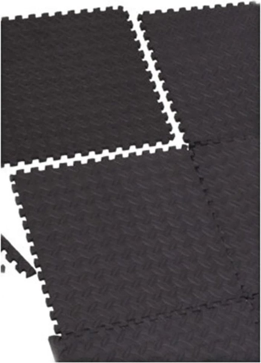 6x Tapis de sol en mousse / carrelage piscine noir 40 x 40 cm - Lave-linge - Fitness - Multifonctionnel