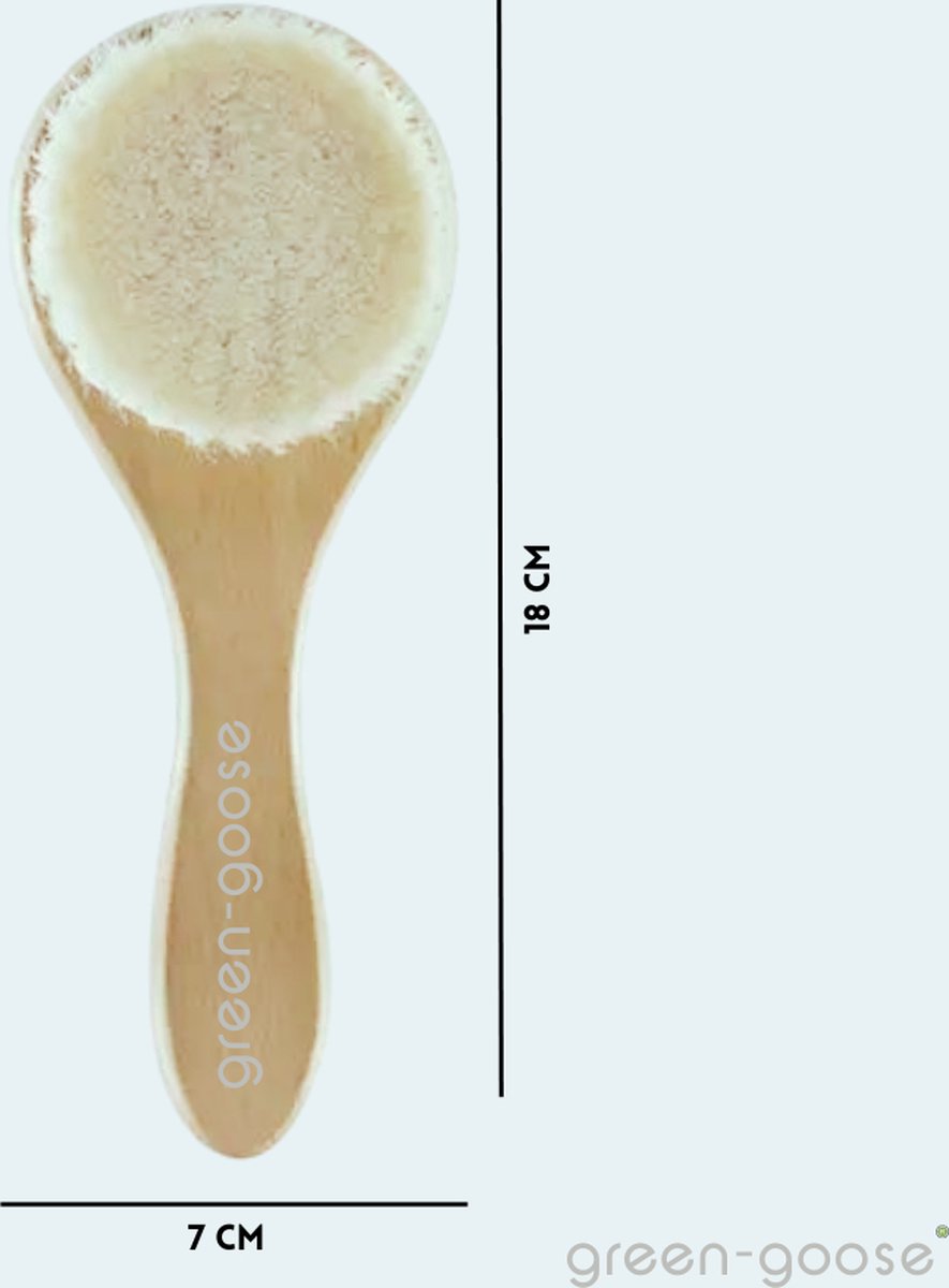 Aby Care Pure Laine Naturelle Bébé Brosse En Bois Peigne Brosse Bébé Brosse À Cheveux Nouveau-Né Brosse À Cheveux Infantile Peigne Head Masseur