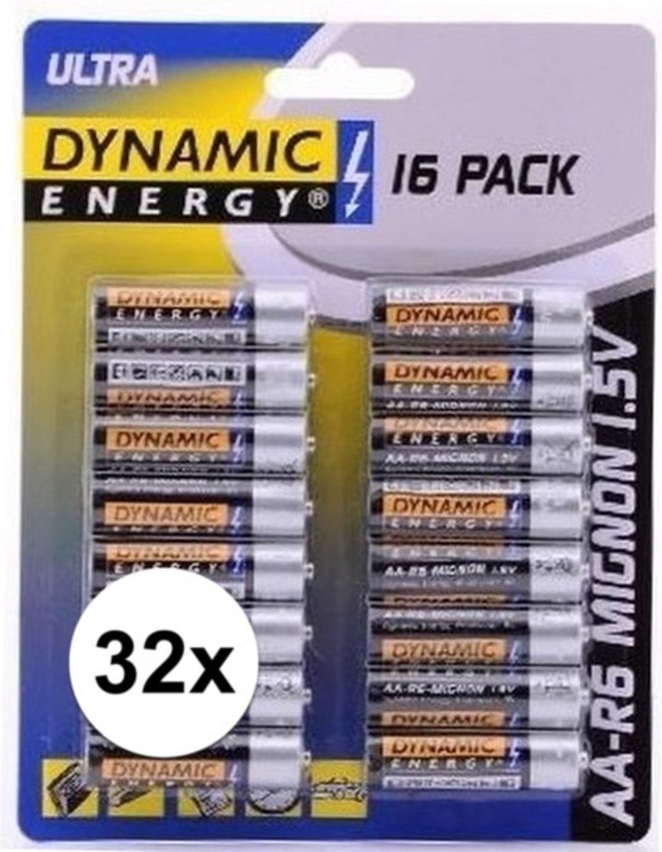 32 piles AA à énergie dynamique