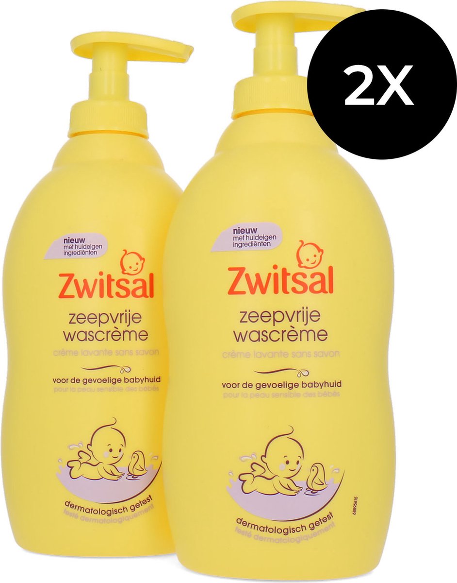 Zwitsal Crème Lavante Sans Savon - 2 x 400 ml