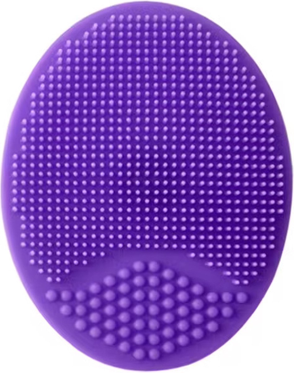 2 pièces-éponge de brosse de Massage en Siliconen Bébé - Lessive du cuir chevelu-rose et violet